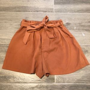 Forever 21 Orange Tie Shorts